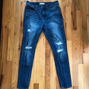 Madewell High Riser Skinny Skinny Distressed
